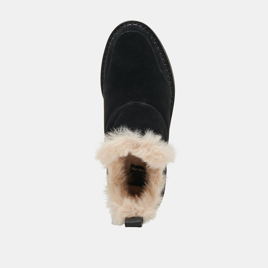 ardy plush h2o booties onyx suede