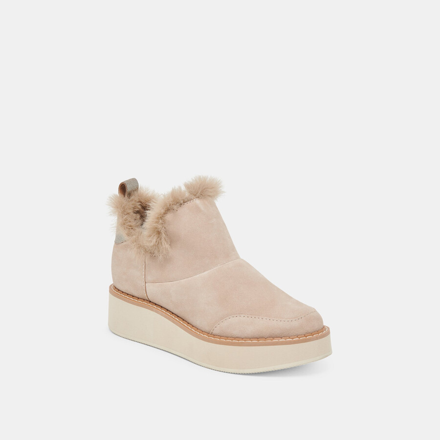 ardy plush h2o booties taupe suede