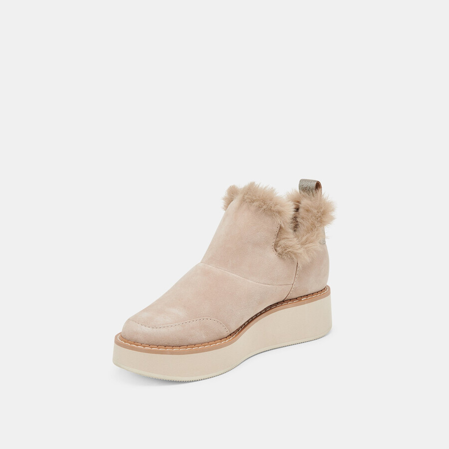 ardy plush h2o booties taupe suede