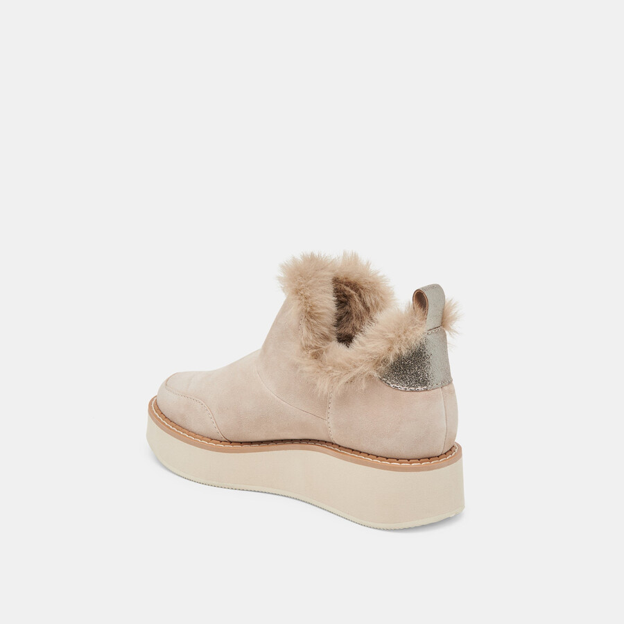 ardy plush h2o booties taupe suede