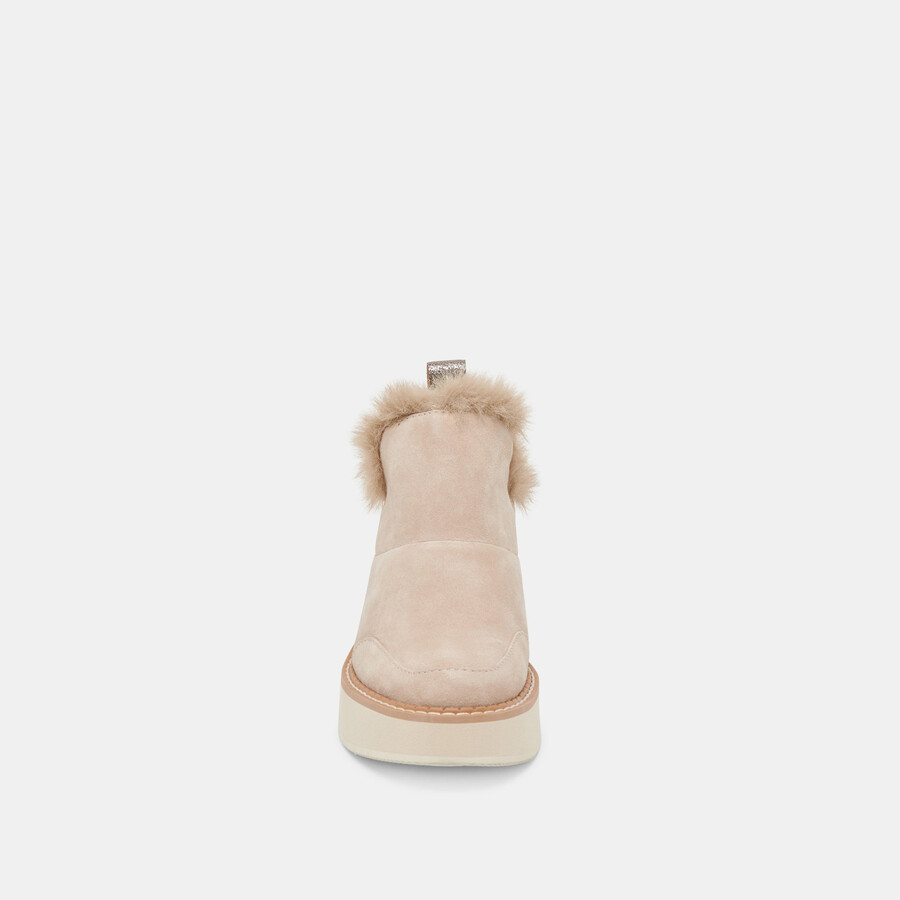 ardy plush h2o booties taupe suede