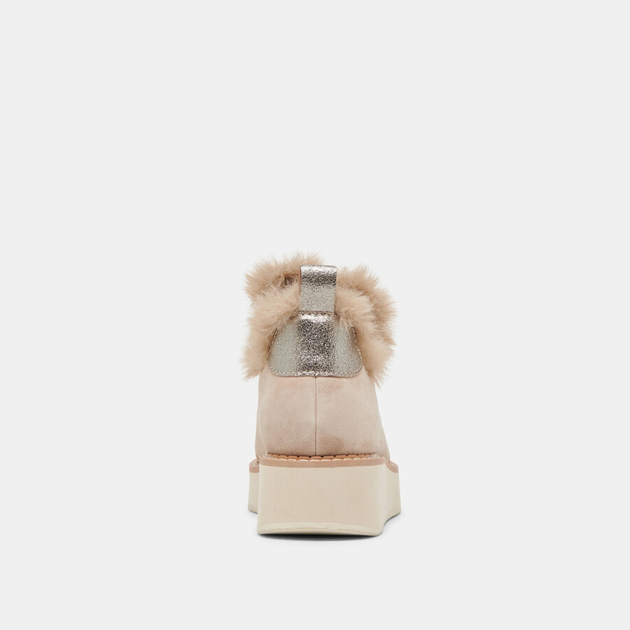 ardy plush h2o booties taupe suede