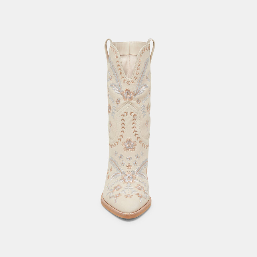 jessey floral boots creme nubuck