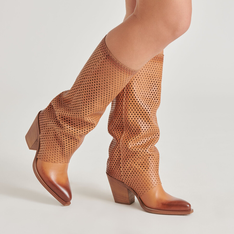boone boots cognac leather