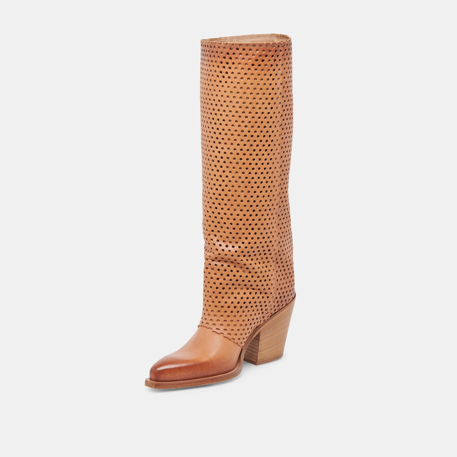boone boots cognac leather