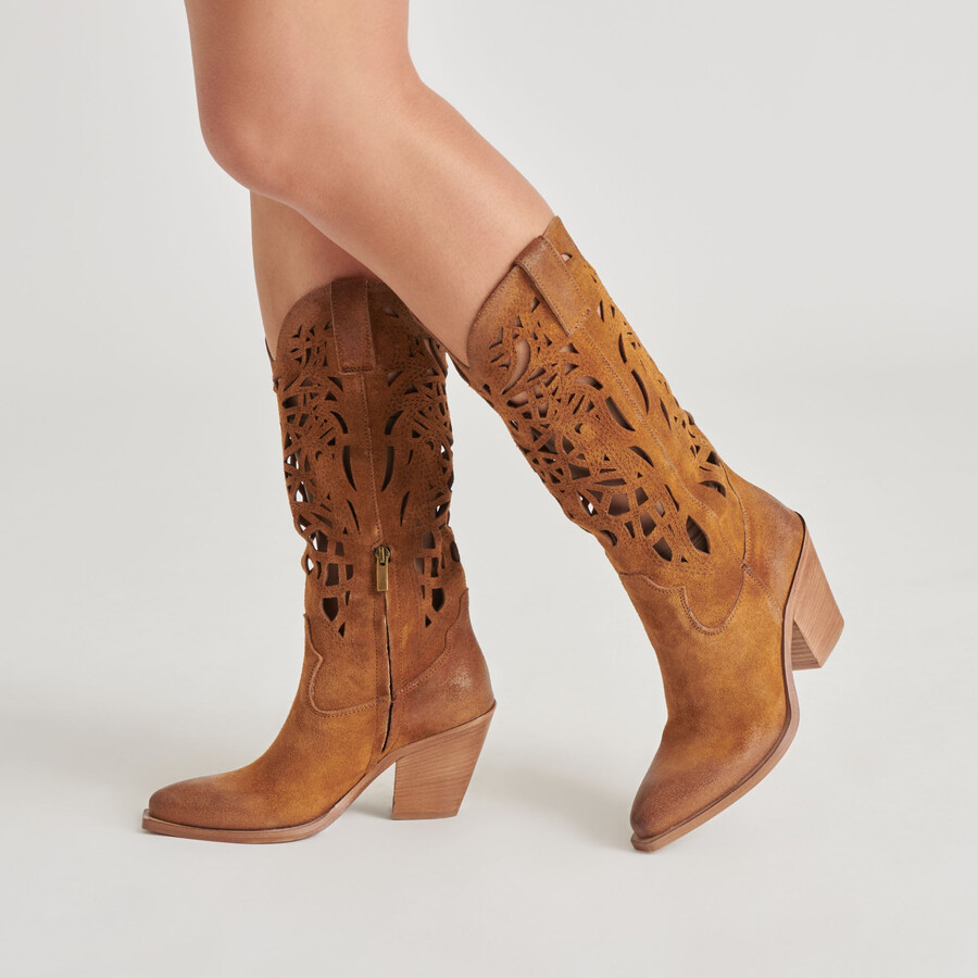 waylan boots chestnut suede