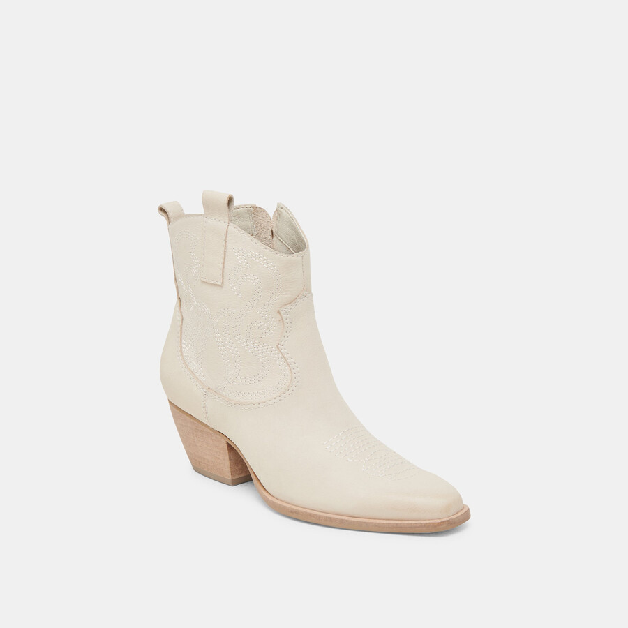 shania booties ivory nubuck