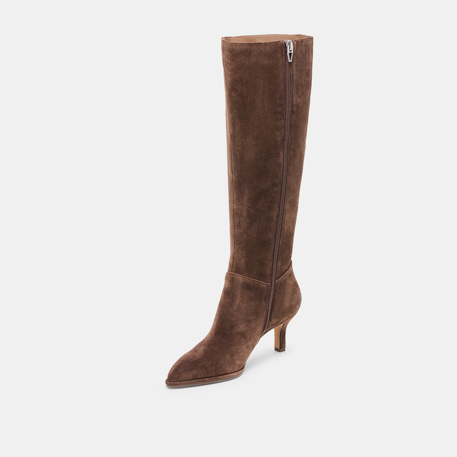 aldy boots dk brown suede