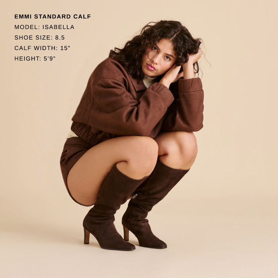 emmi boots dk brown suede