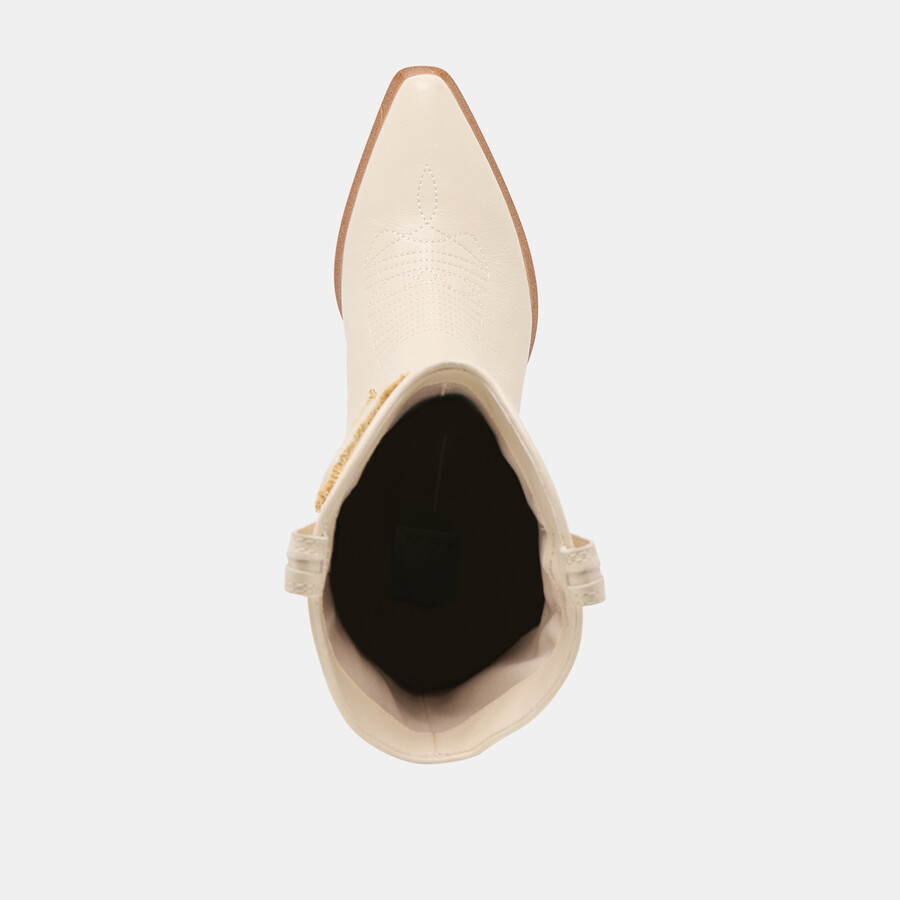 vila boots ivory leather