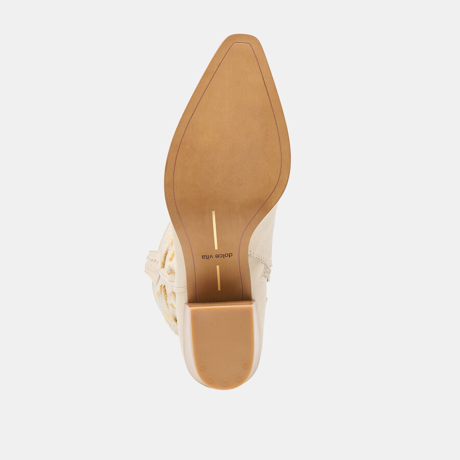 vila boots ivory leather
