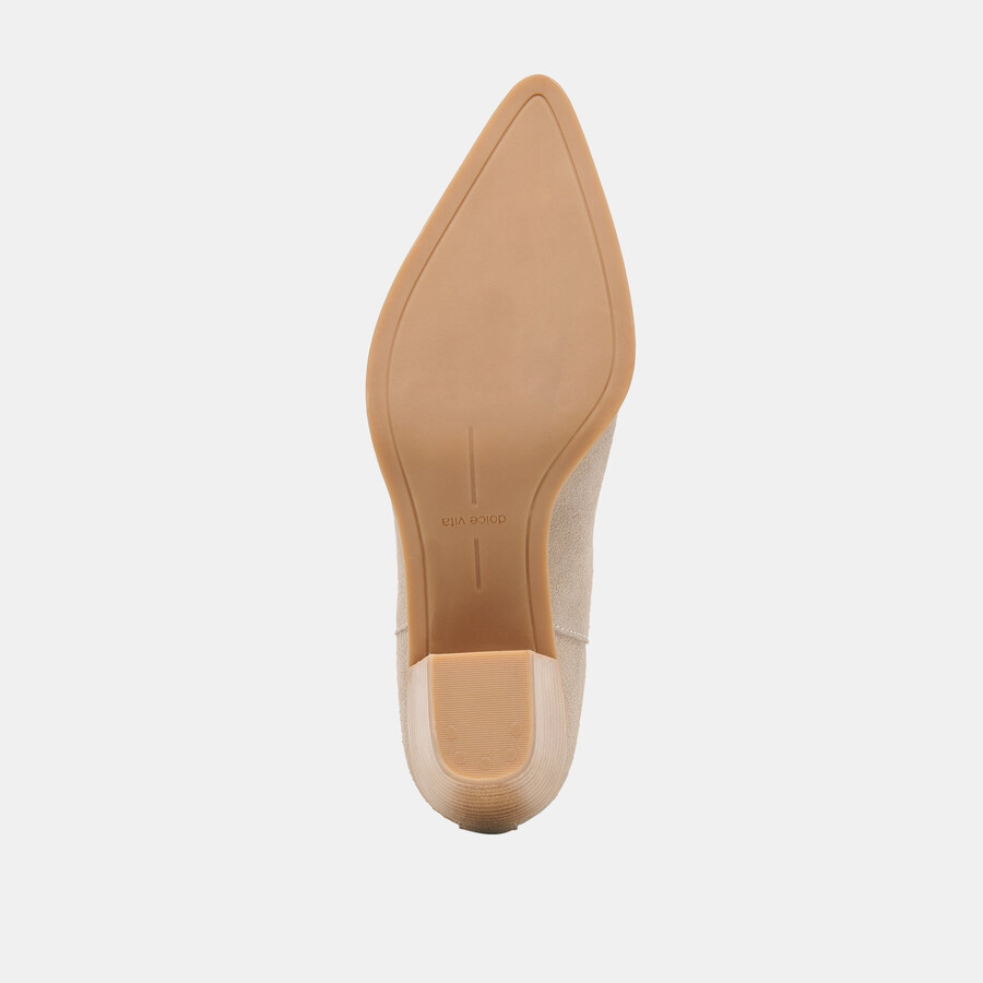 slim booties taupe suede