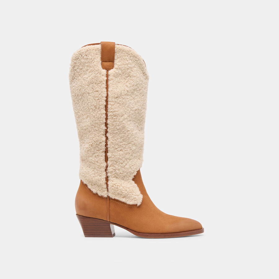 mykel plush boots caramel nubuck