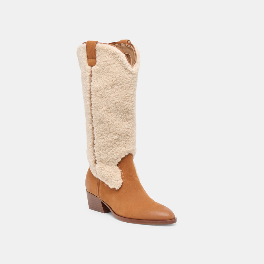mykel plush boots caramel nubuck