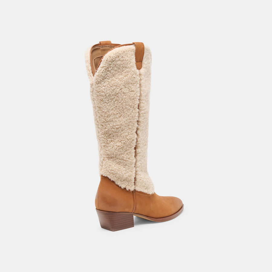 mykel plush boots caramel nubuck