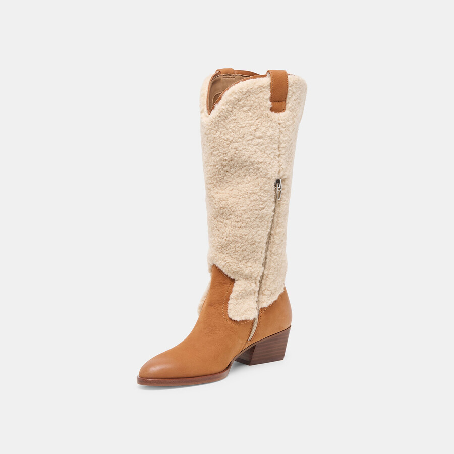 mykel plush boots caramel nubuck