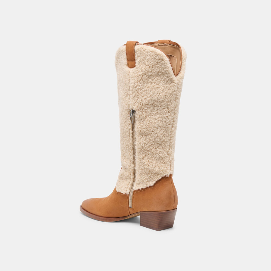 mykel plush boots caramel nubuck