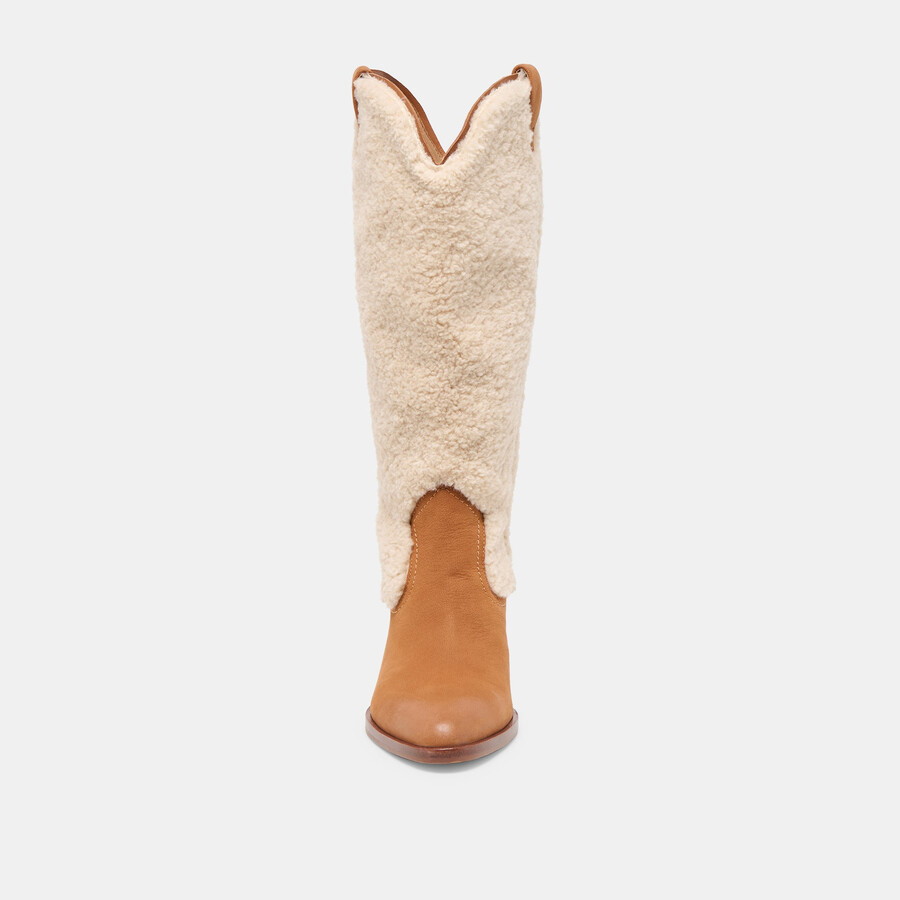 mykel plush boots caramel nubuck