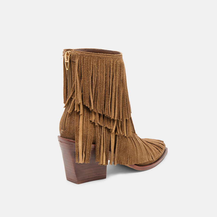 torey booties chestnut suede