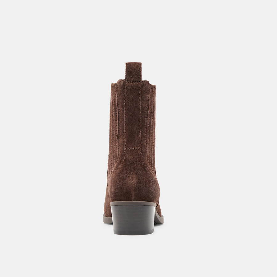 faint h2o booties dk brown suede