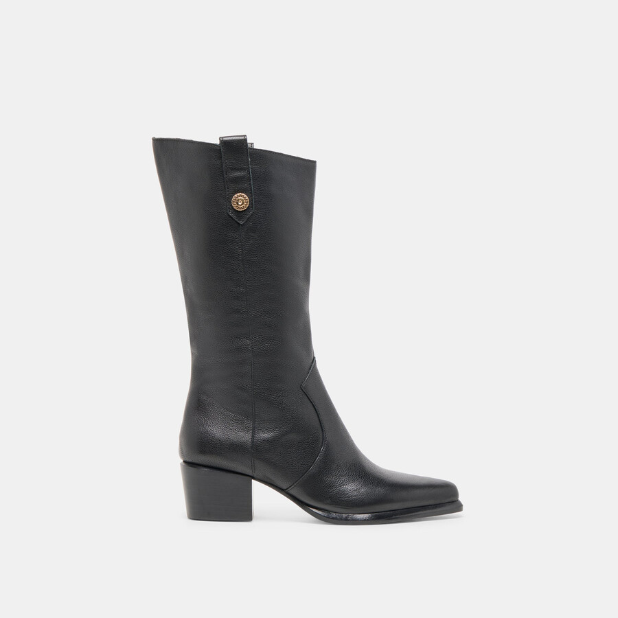 vern boots black leather