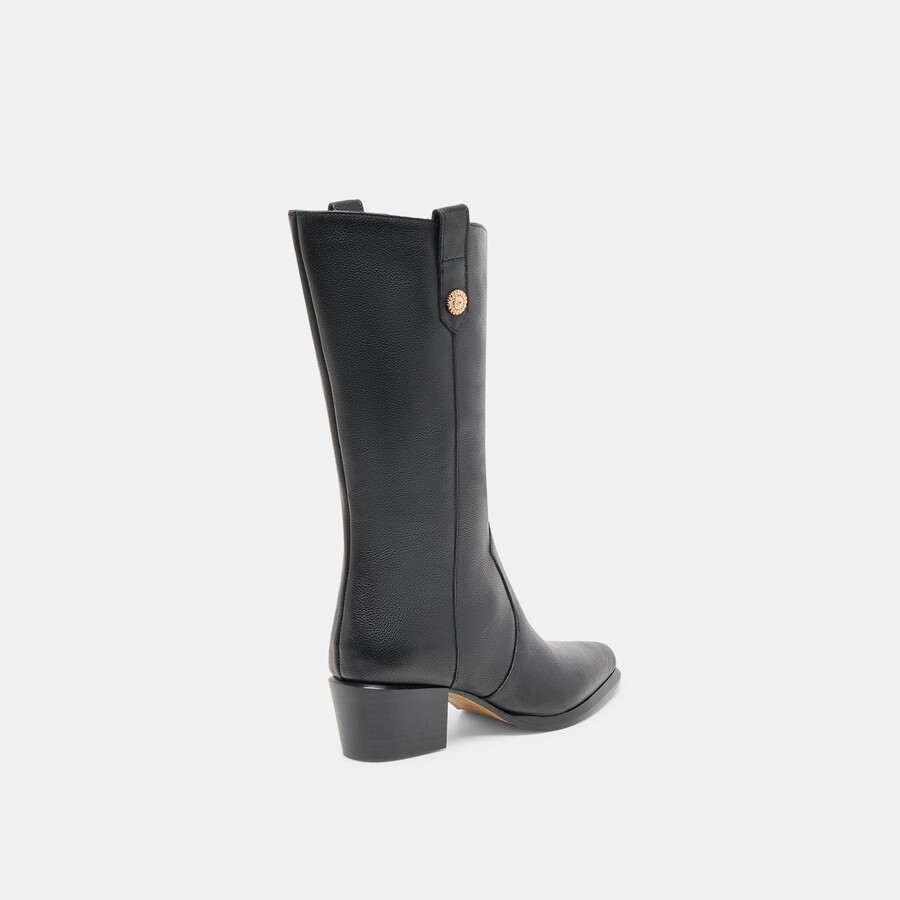 vern boots black leather