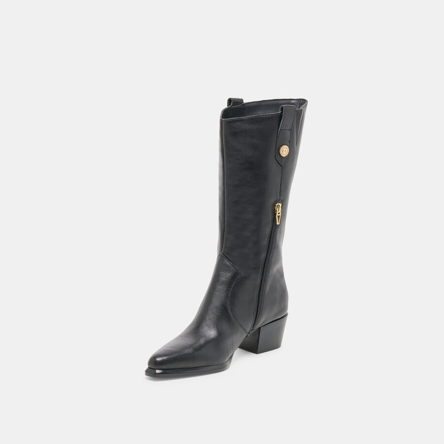 vern boots black leather