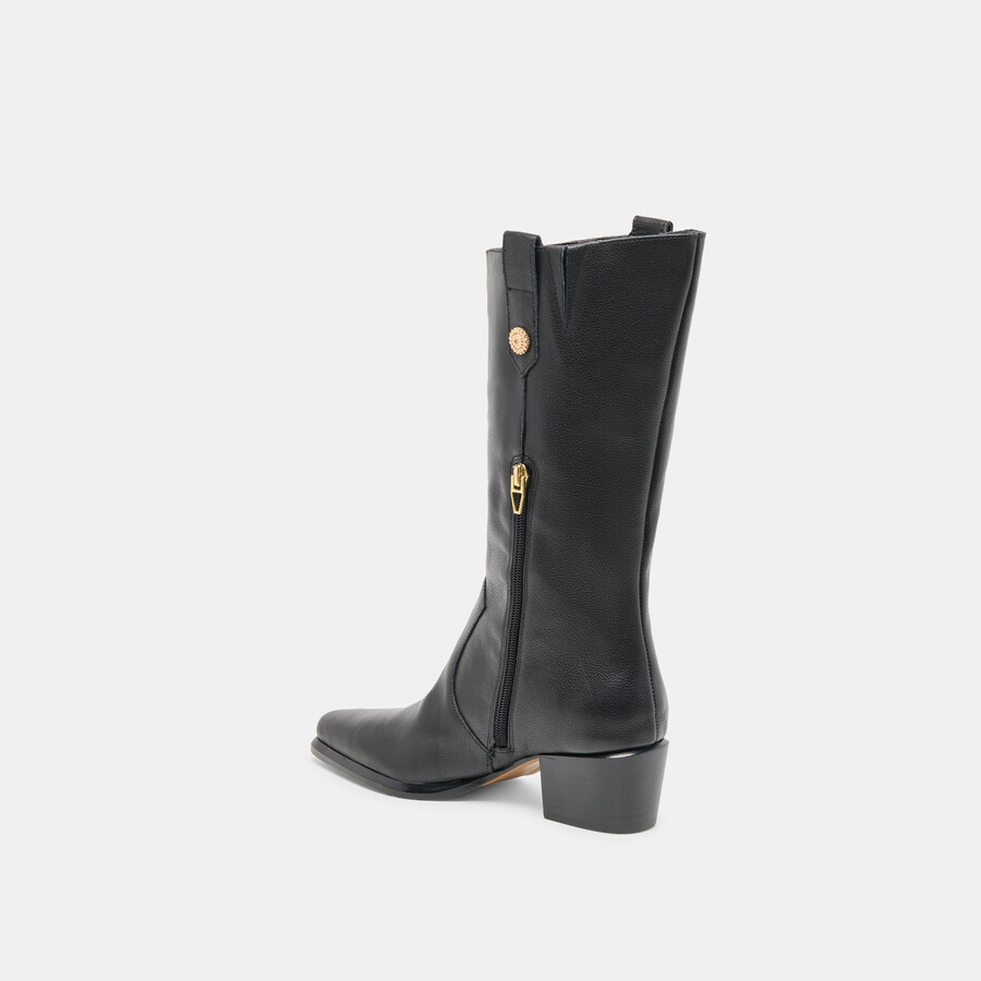 vern boots black leather
