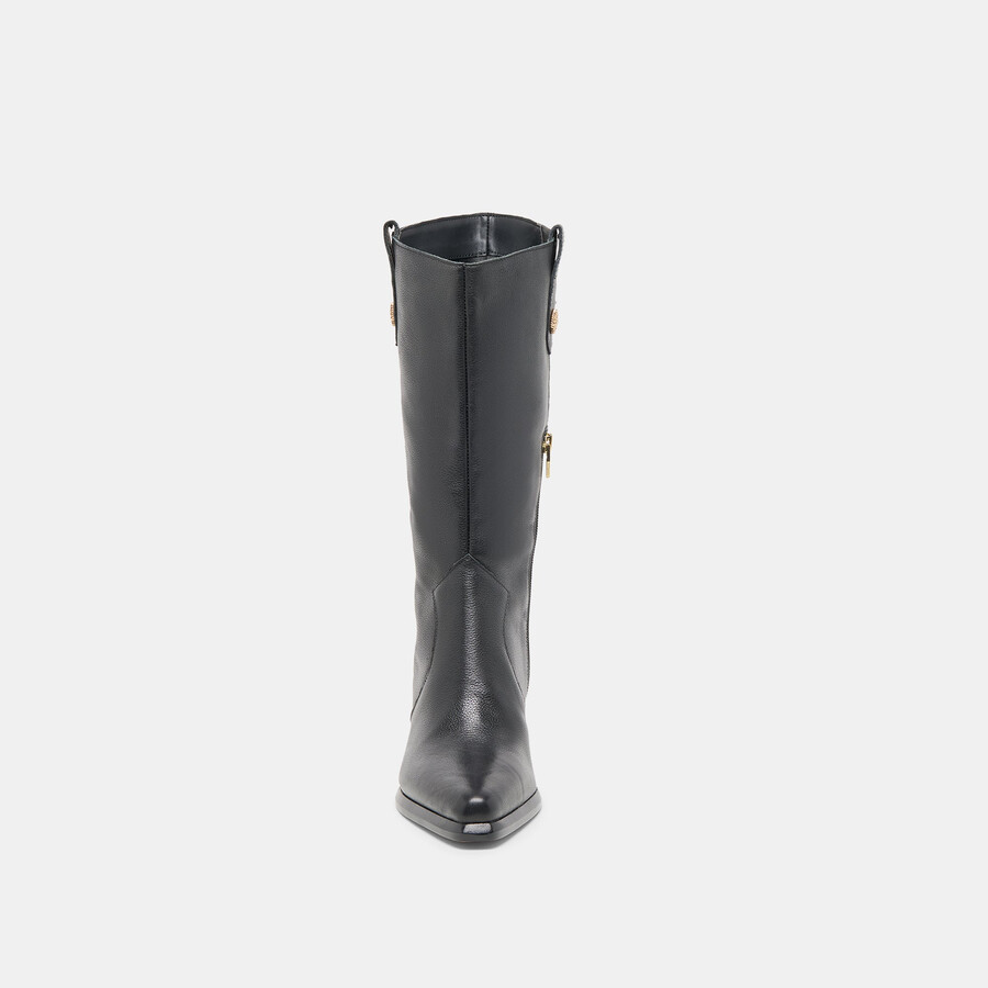 vern boots black leather
