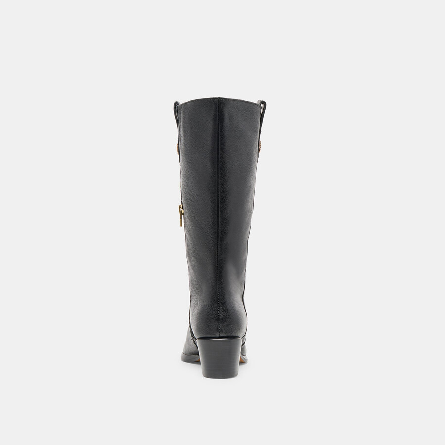 vern boots black leather