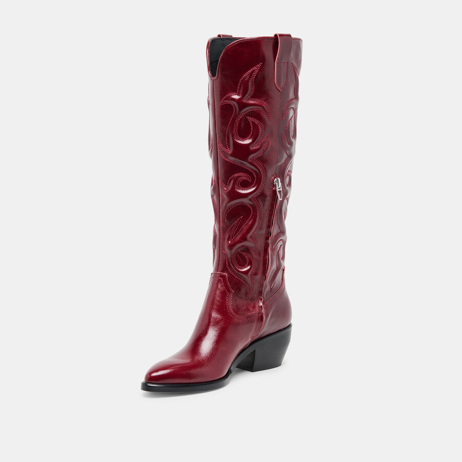 mirla boots oxblood leather