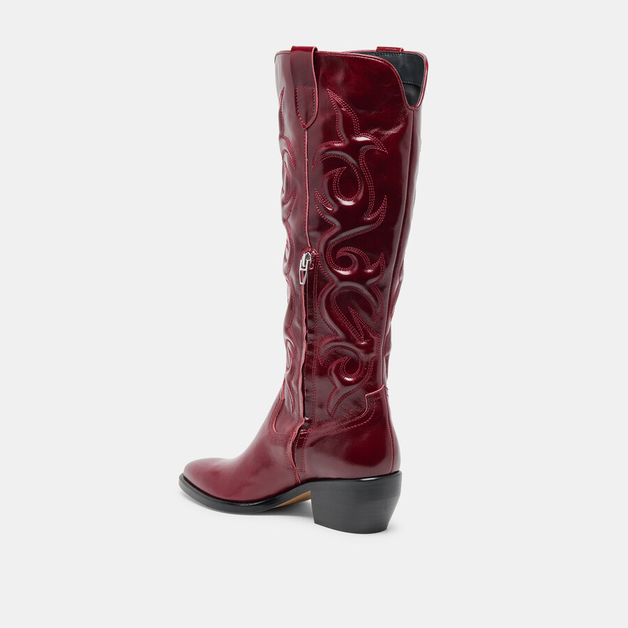 mirla boots oxblood leather