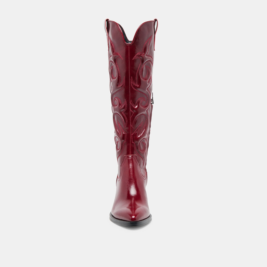 mirla boots oxblood leather