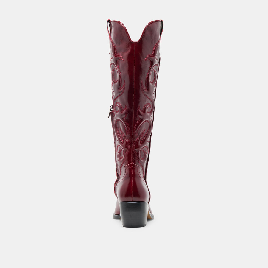 mirla boots oxblood leather