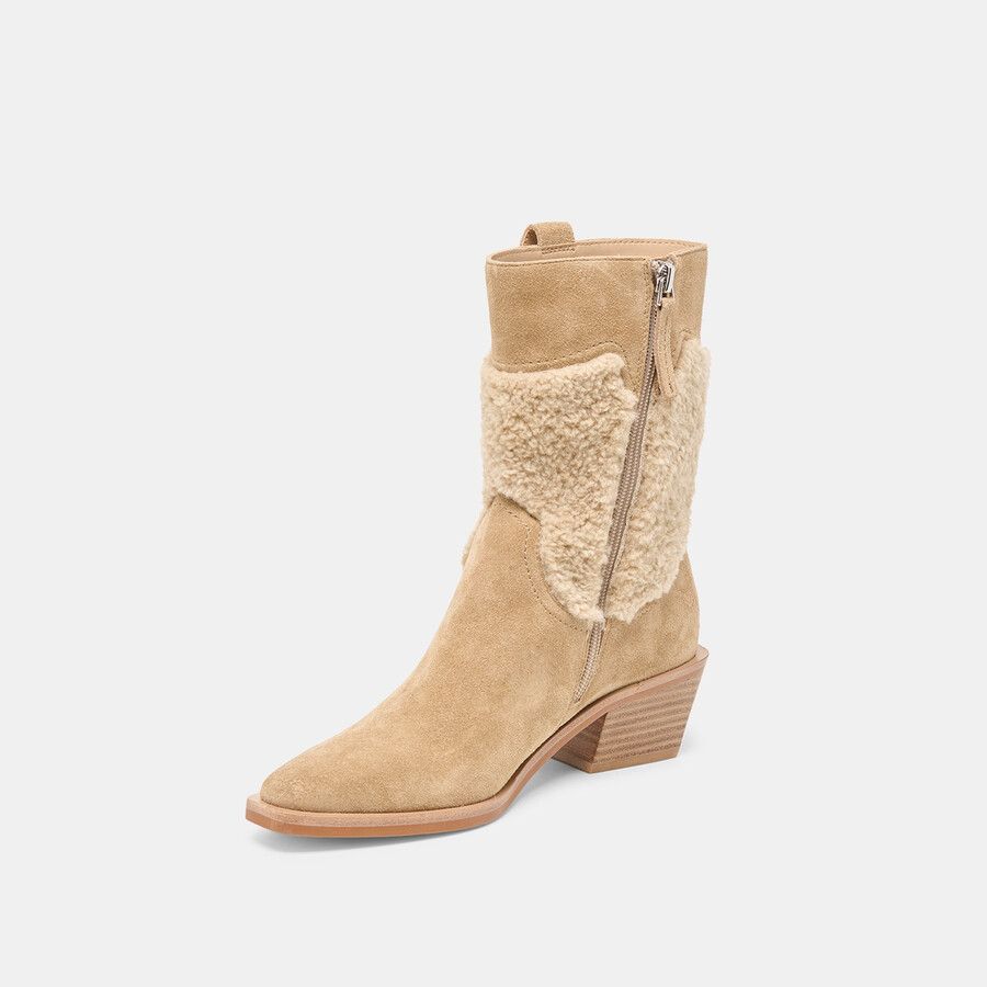 salil plush boots dk taupe suede