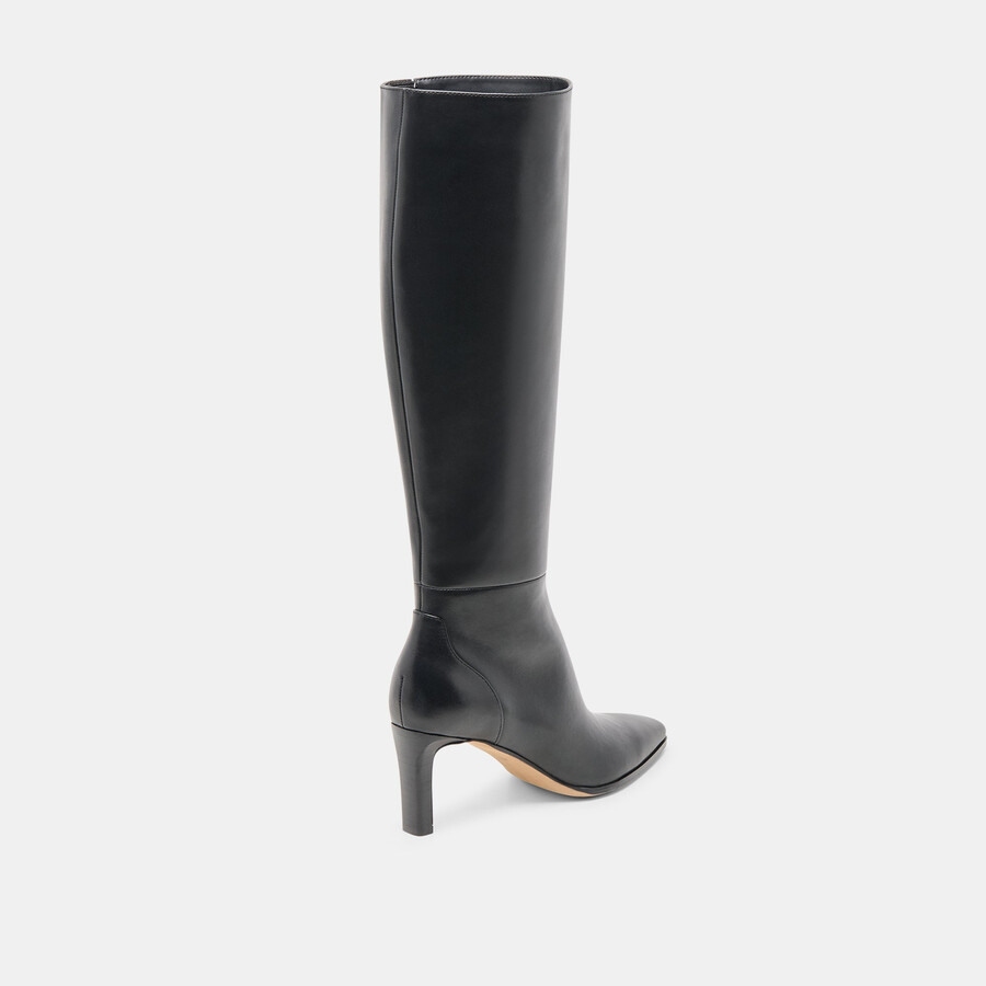 emmi wide calf boots black leather