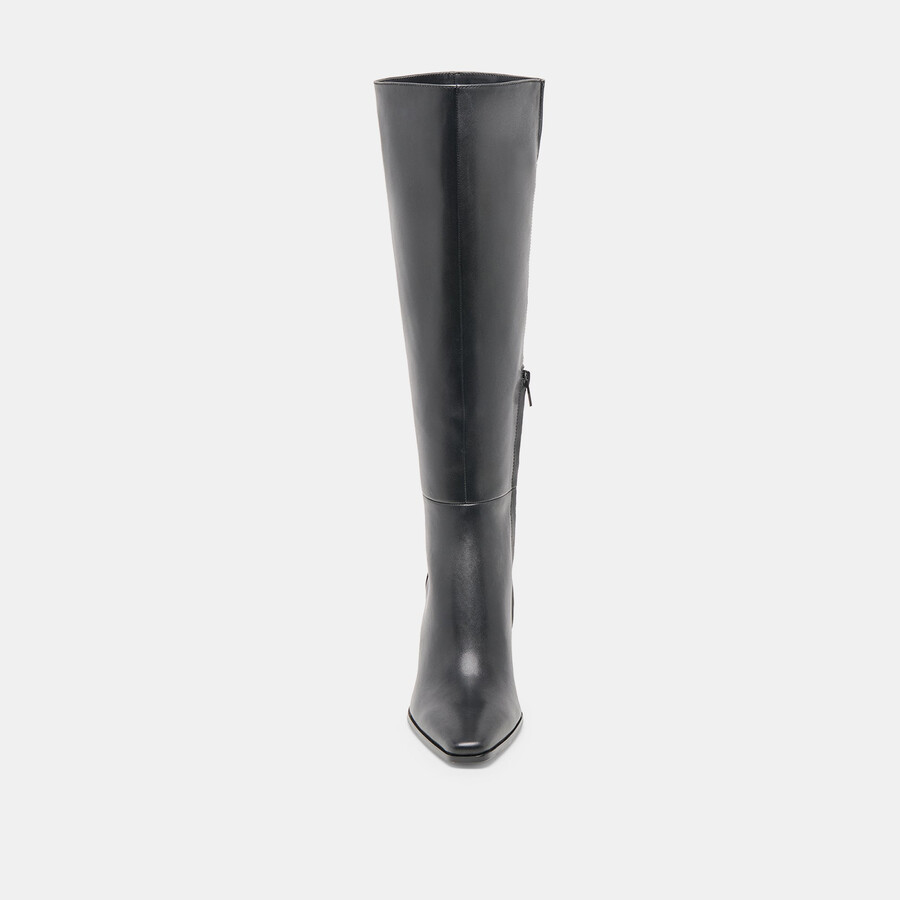 emmi wide calf boots black leather
