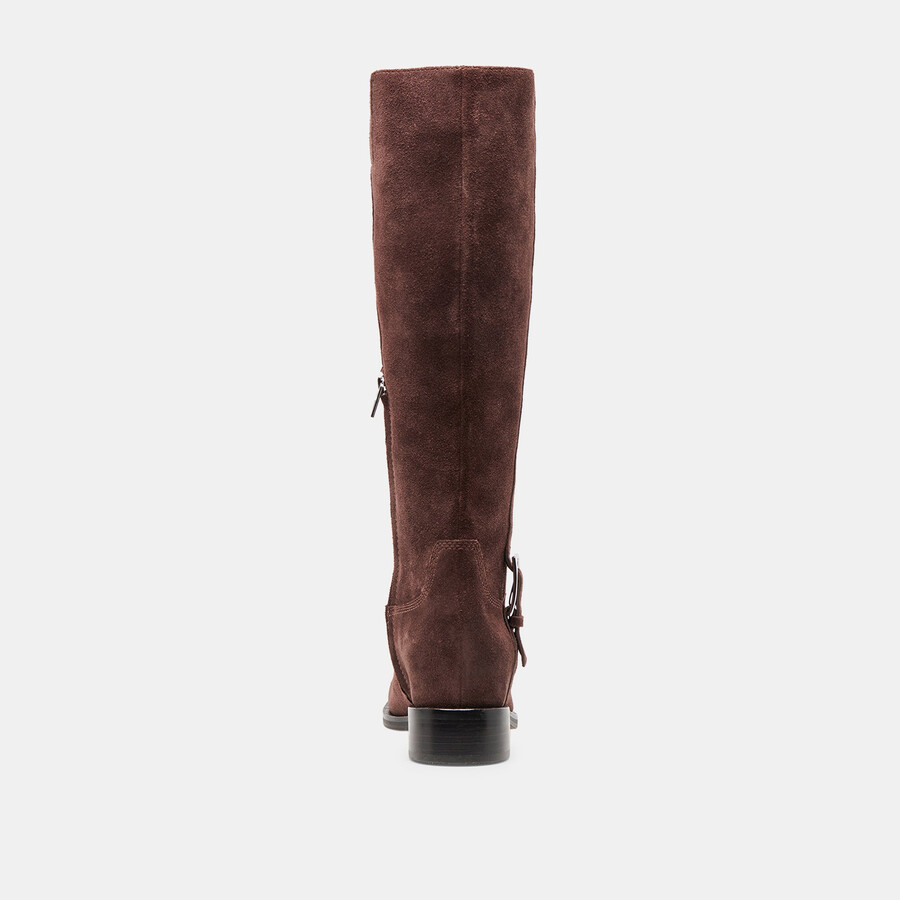 kilian h2o wide calf boots mahogany suede