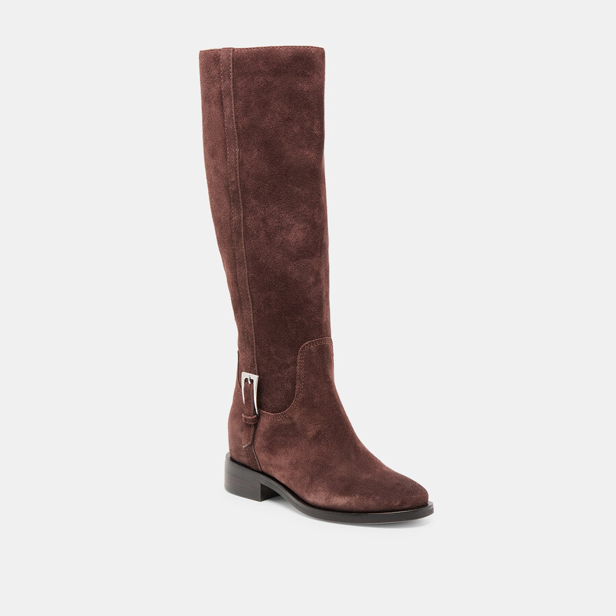 kilian h2o wide calf boots mahogany suede