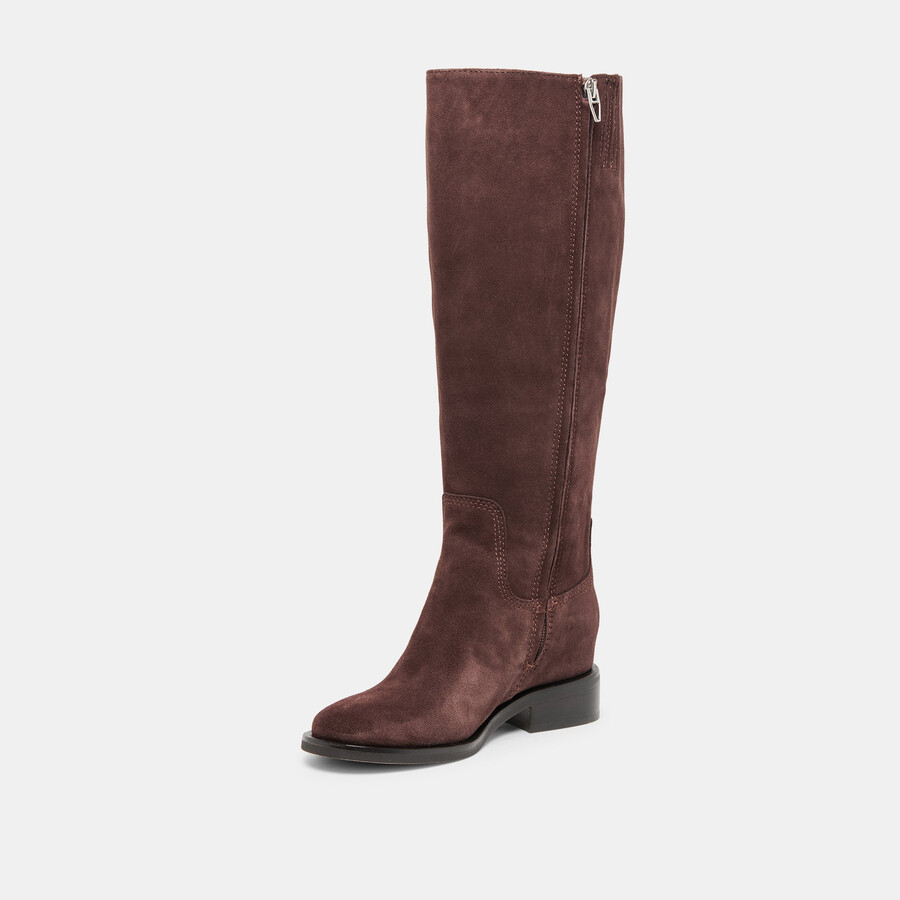 kilian h2o wide calf boots mahogany suede