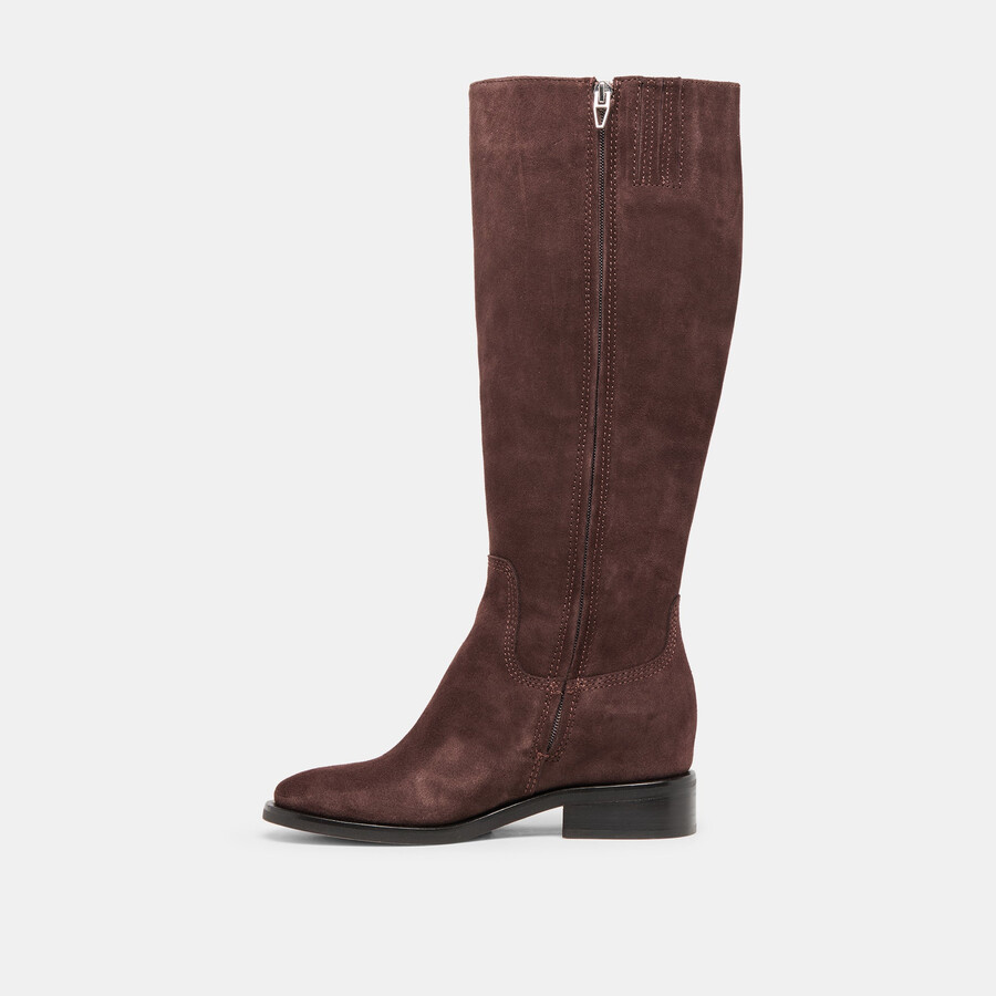 kilian h2o wide calf boots mahogany suede