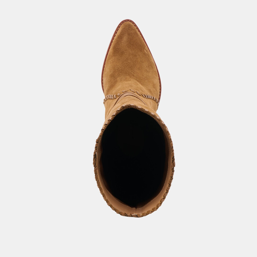 jody wide calf boots lt brown suede