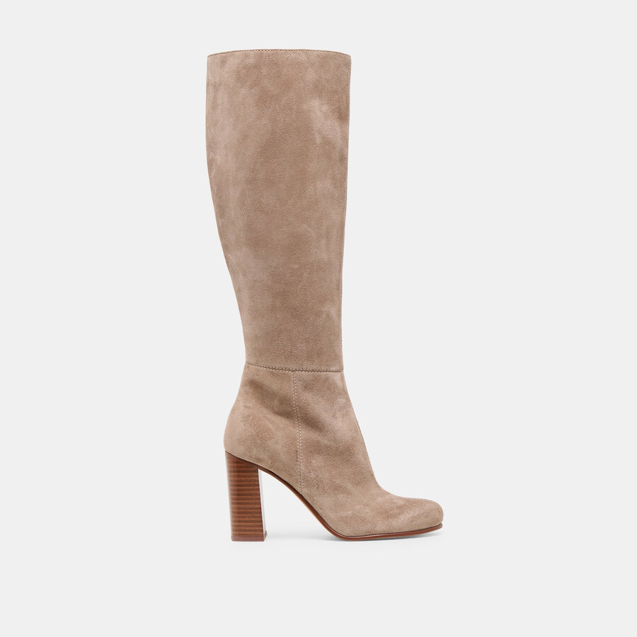hudsin wide calf boots barley suede