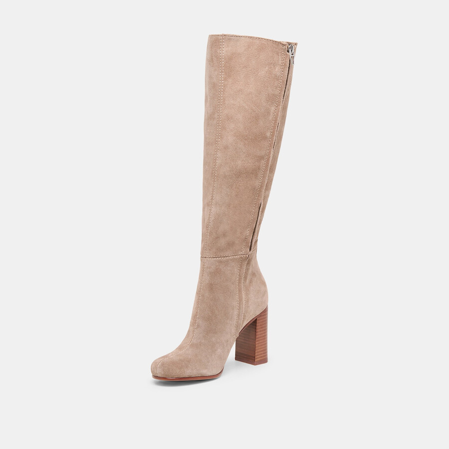 hudsin wide calf boots barley suede