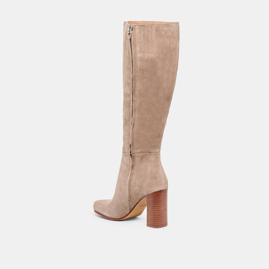 hudsin wide calf boots barley suede