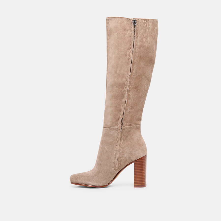 hudsin wide calf boots barley suede