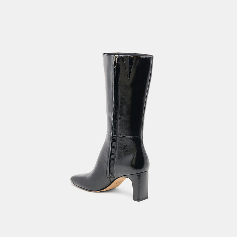 riggs wide calf boots black leather