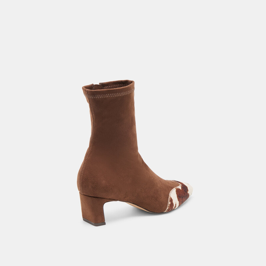 anika boots dk brown multi stella suede