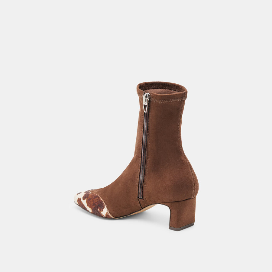 anika boots dk brown multi stella suede