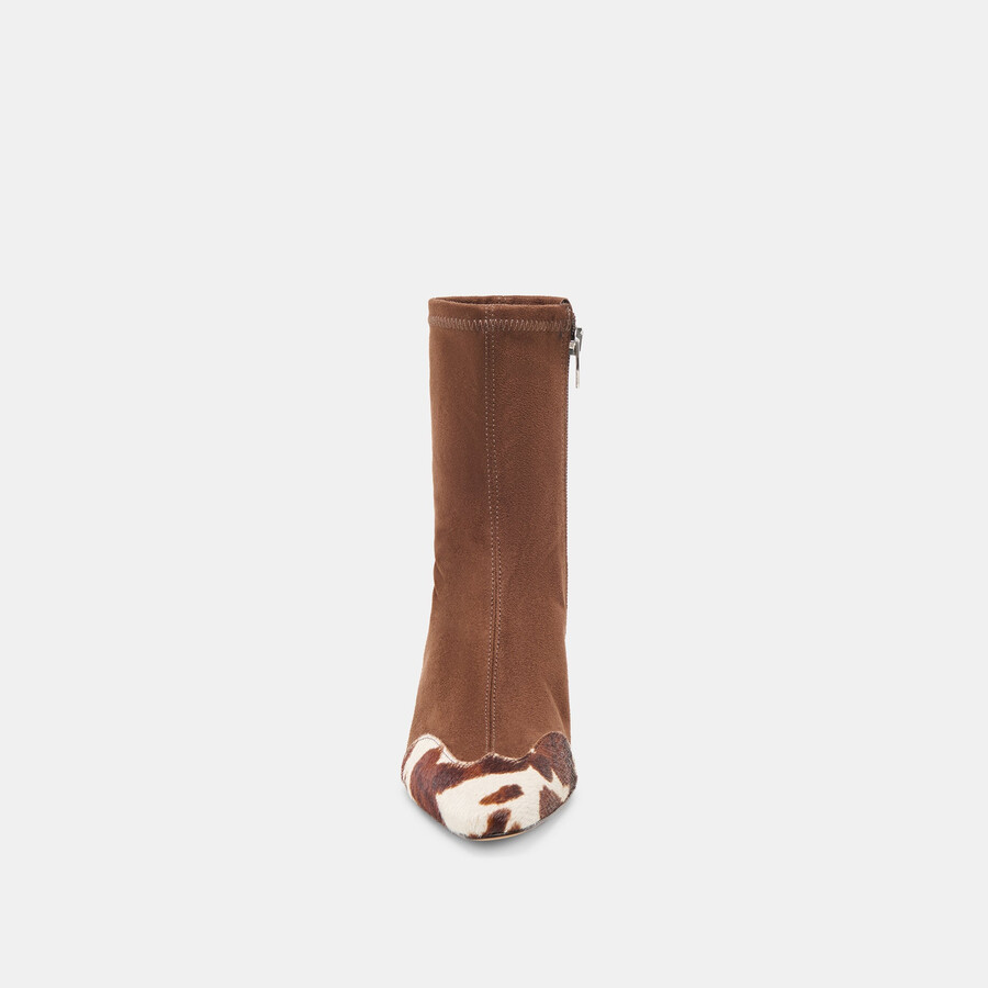 anika boots dk brown multi stella suede